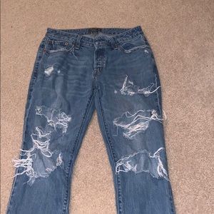 Abercrombie Low Rise Slim Ripped Boyfriend Jeans
